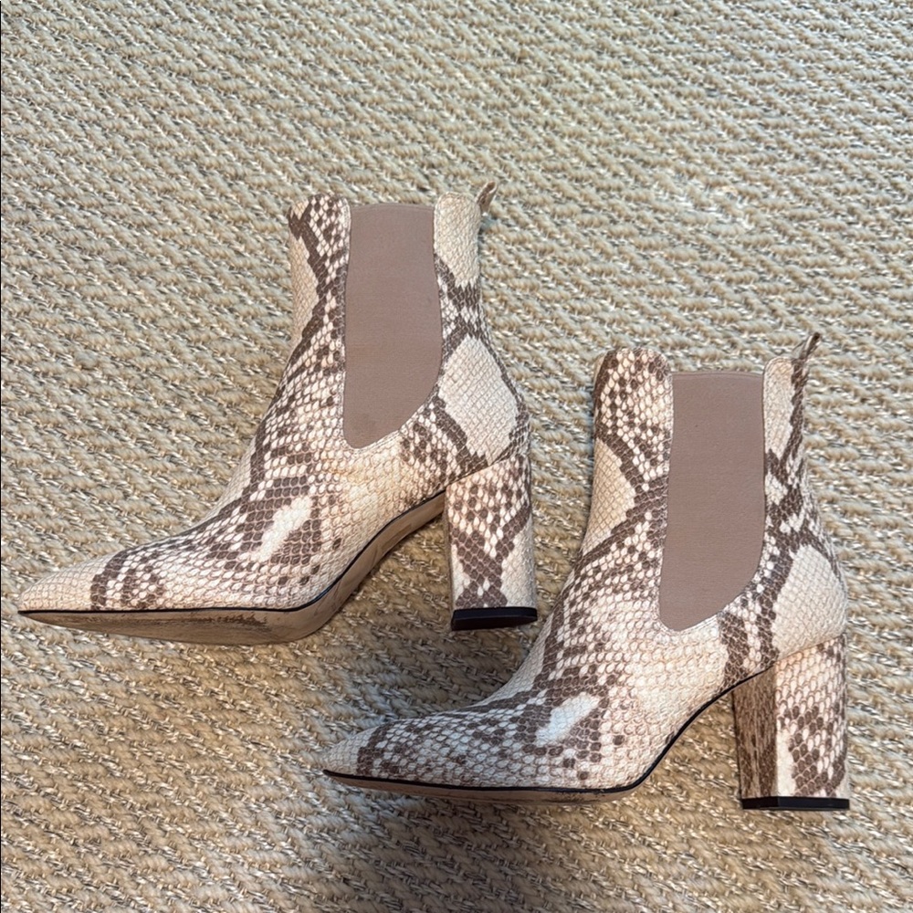 Paris Texas Cream and Brown Heeled Boots with Stiletto Heel